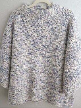 Handmade Crocheted Speckled Oversized Chunky Knit Sweater